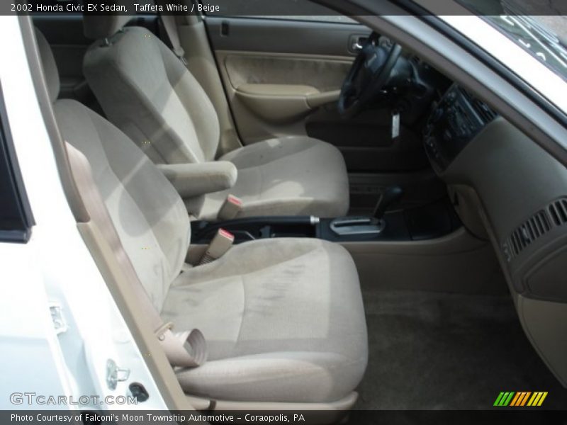 Taffeta White / Beige 2002 Honda Civic EX Sedan