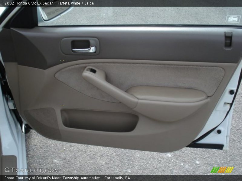 Taffeta White / Beige 2002 Honda Civic EX Sedan