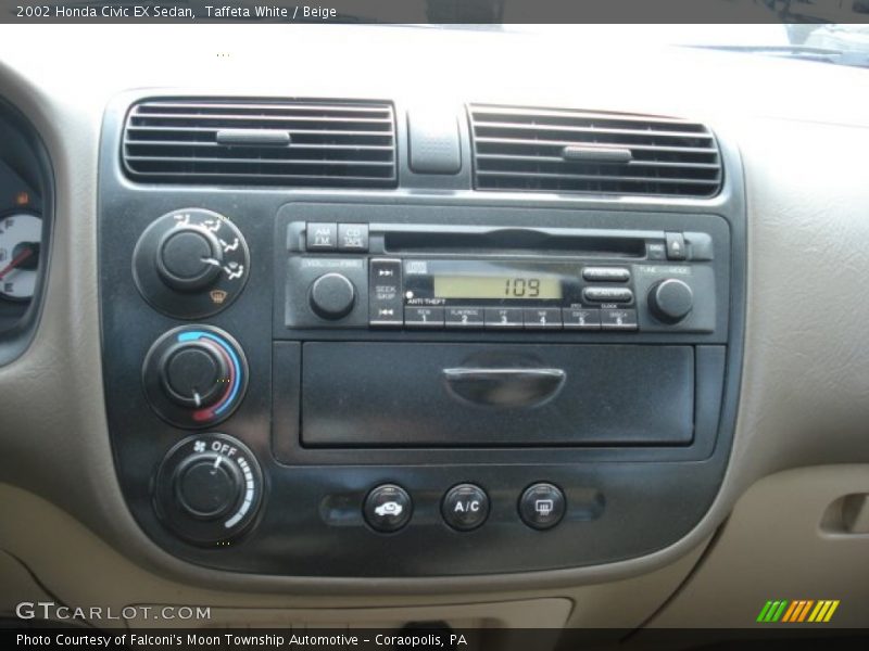 Taffeta White / Beige 2002 Honda Civic EX Sedan