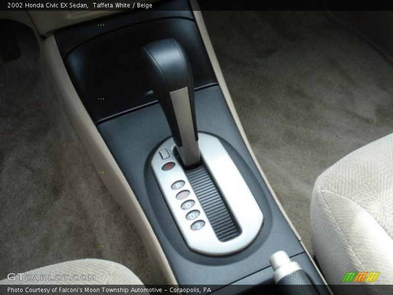 Taffeta White / Beige 2002 Honda Civic EX Sedan