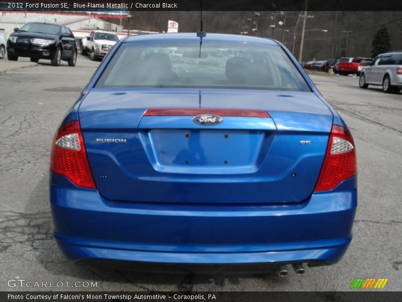 Blue Flame Metallic / Charcoal Black 2012 Ford Fusion SE