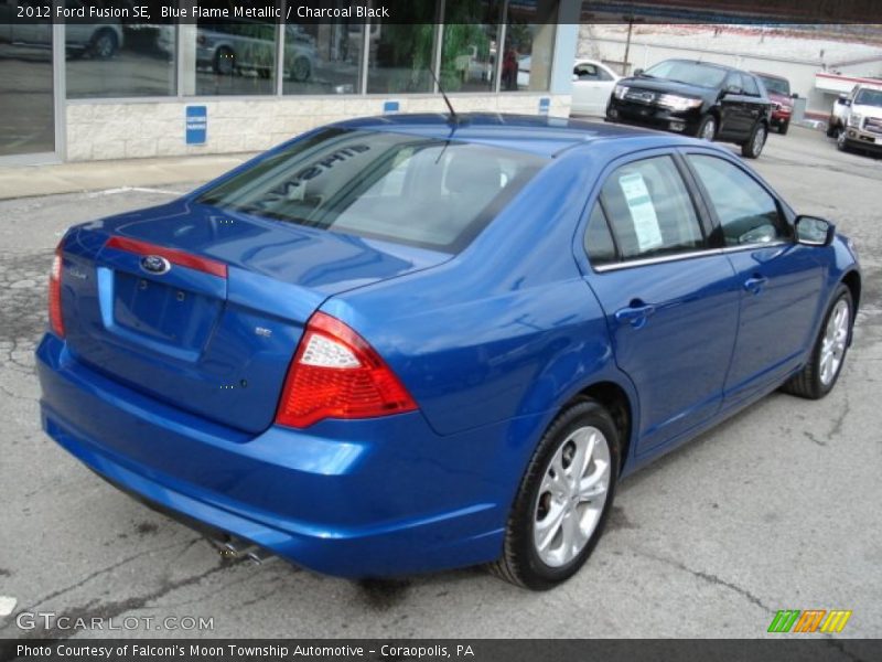 Blue Flame Metallic / Charcoal Black 2012 Ford Fusion SE