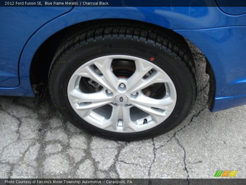 Blue Flame Metallic / Charcoal Black 2012 Ford Fusion SE