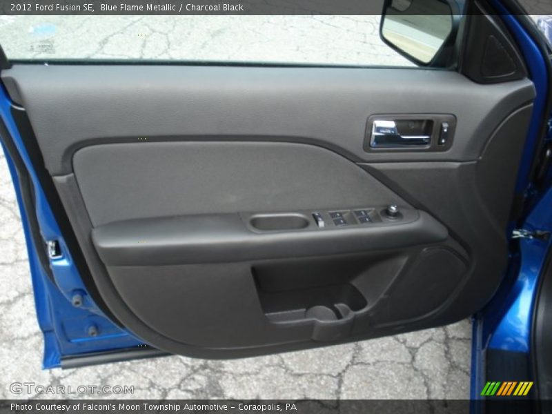 Blue Flame Metallic / Charcoal Black 2012 Ford Fusion SE