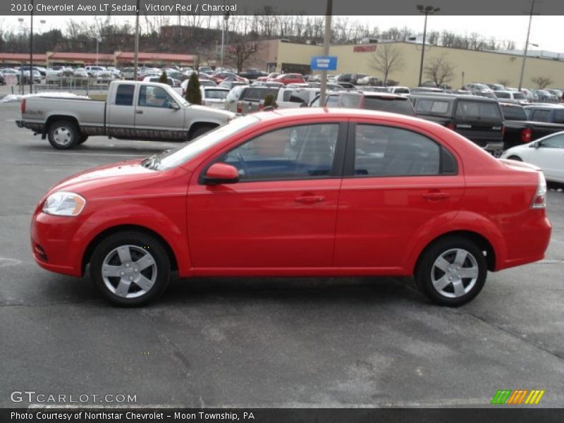 Victory Red / Charcoal 2010 Chevrolet Aveo LT Sedan