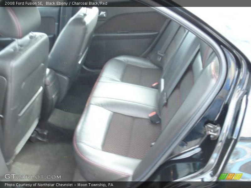 Black Ebony / Charcoal Black/Red 2008 Ford Fusion SE