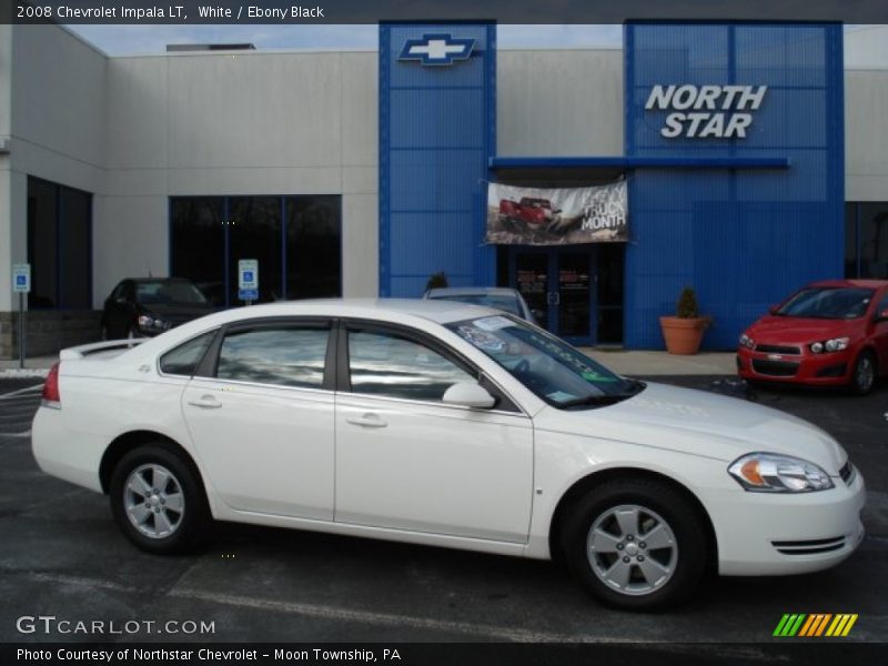 White / Ebony Black 2008 Chevrolet Impala LT