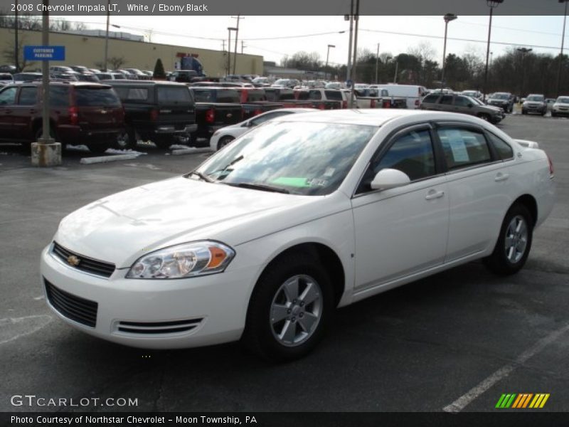 White / Ebony Black 2008 Chevrolet Impala LT