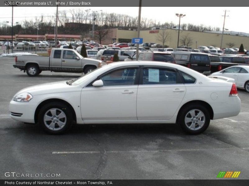White / Ebony Black 2008 Chevrolet Impala LT