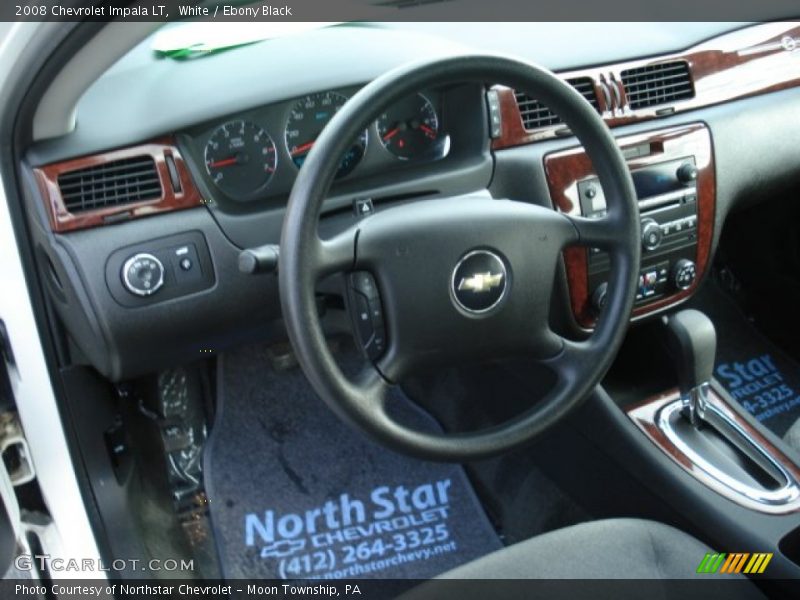 White / Ebony Black 2008 Chevrolet Impala LT