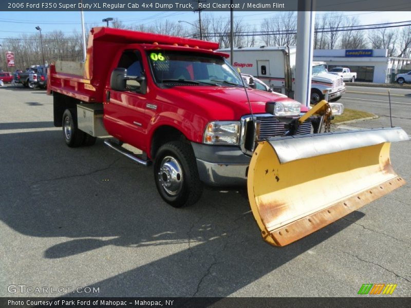 Red Clearcoat / Medium Flint 2006 Ford F350 Super Duty XL Regular Cab 4x4 Dump Truck
