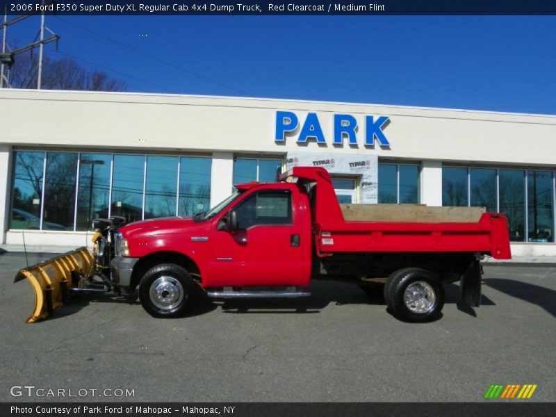 Red Clearcoat / Medium Flint 2006 Ford F350 Super Duty XL Regular Cab 4x4 Dump Truck