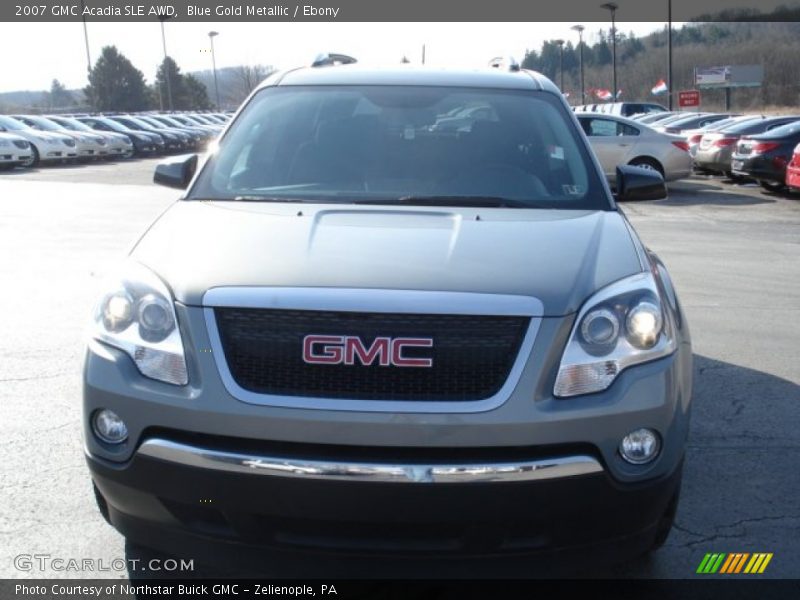Blue Gold Metallic / Ebony 2007 GMC Acadia SLE AWD