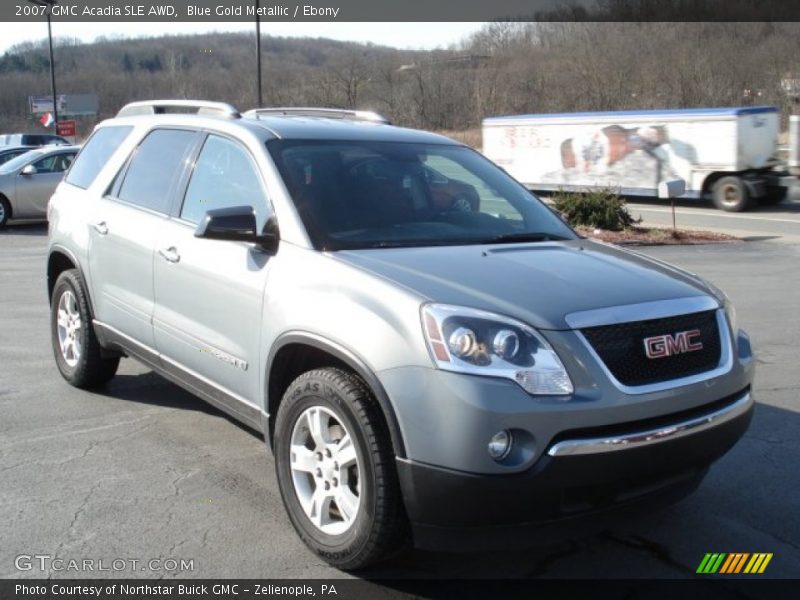 Blue Gold Metallic / Ebony 2007 GMC Acadia SLE AWD