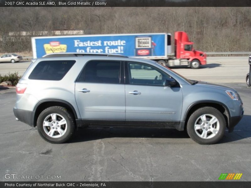 Blue Gold Metallic / Ebony 2007 GMC Acadia SLE AWD