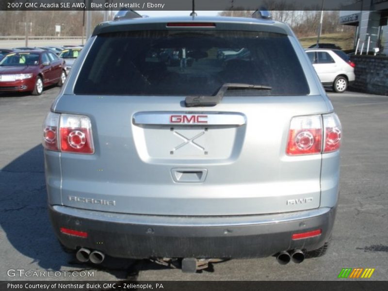 Blue Gold Metallic / Ebony 2007 GMC Acadia SLE AWD