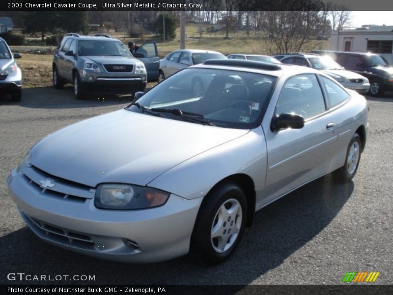 Ultra Silver Metallic / Graphite Gray 2003 Chevrolet Cavalier Coupe