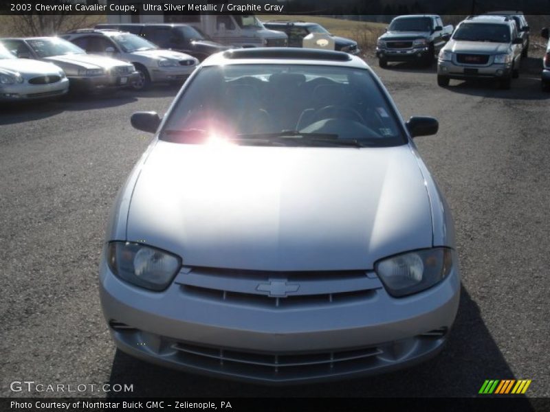 Ultra Silver Metallic / Graphite Gray 2003 Chevrolet Cavalier Coupe