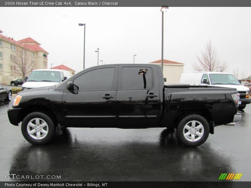 Galaxy Black / Charcoal 2009 Nissan Titan LE Crew Cab 4x4