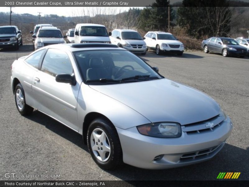 Ultra Silver Metallic / Graphite Gray 2003 Chevrolet Cavalier Coupe