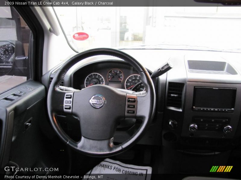 Galaxy Black / Charcoal 2009 Nissan Titan LE Crew Cab 4x4