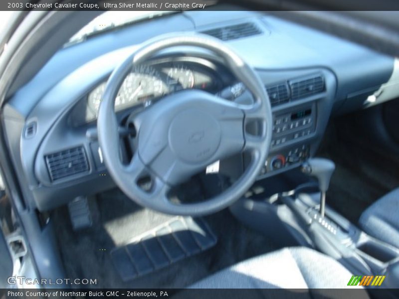 Ultra Silver Metallic / Graphite Gray 2003 Chevrolet Cavalier Coupe
