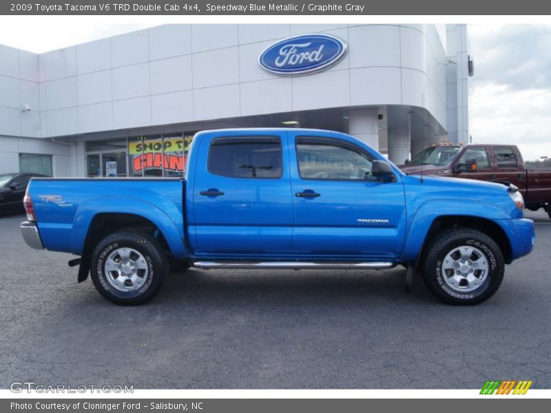 Speedway Blue Metallic / Graphite Gray 2009 Toyota Tacoma V6 TRD Double Cab 4x4