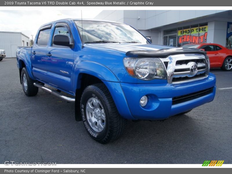Speedway Blue Metallic / Graphite Gray 2009 Toyota Tacoma V6 TRD Double Cab 4x4