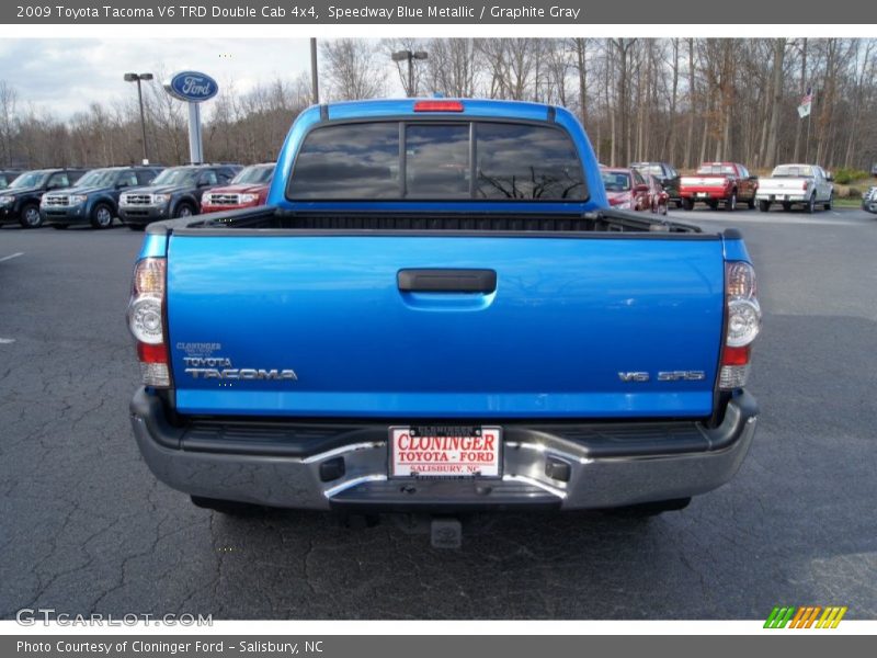 Speedway Blue Metallic / Graphite Gray 2009 Toyota Tacoma V6 TRD Double Cab 4x4