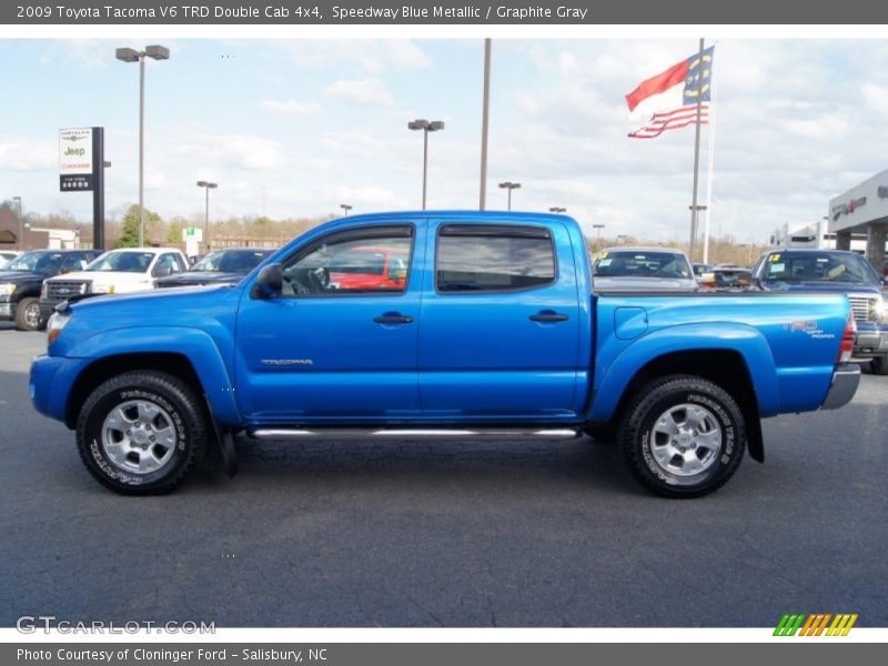 Speedway Blue Metallic / Graphite Gray 2009 Toyota Tacoma V6 TRD Double Cab 4x4