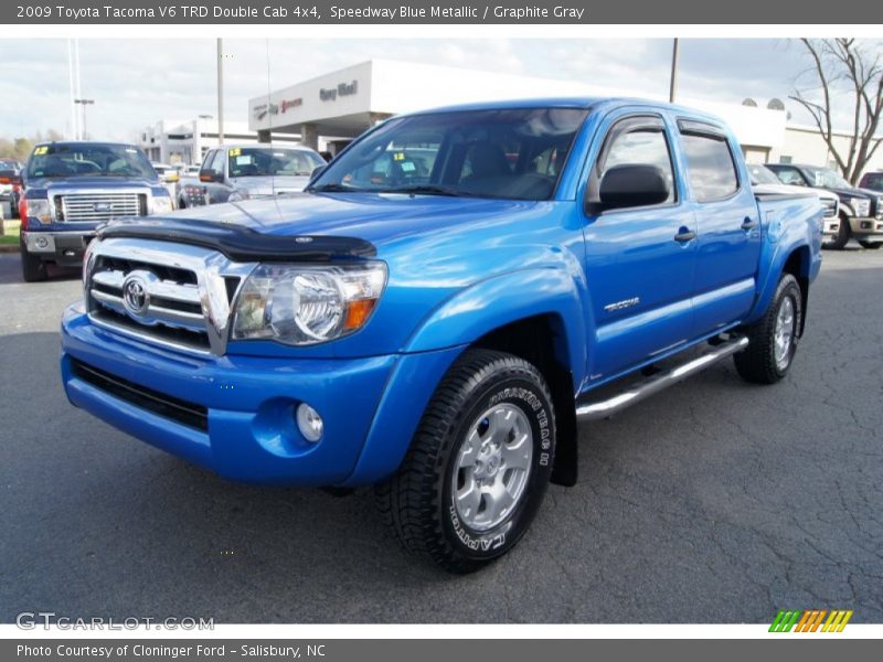Speedway Blue Metallic / Graphite Gray 2009 Toyota Tacoma V6 TRD Double Cab 4x4