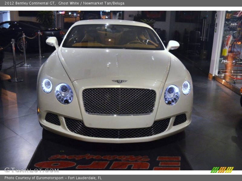 Ghost White / Newmarket Tan/Beluga 2012 Bentley Continental GT