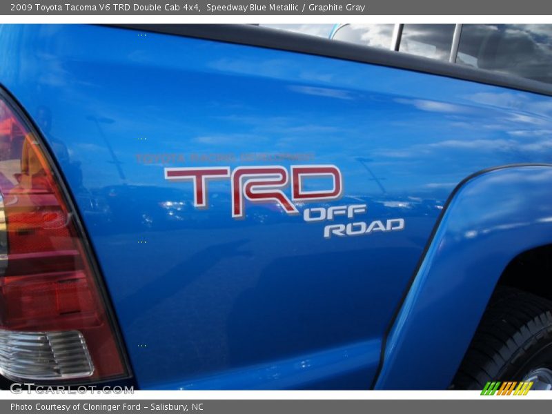 Speedway Blue Metallic / Graphite Gray 2009 Toyota Tacoma V6 TRD Double Cab 4x4