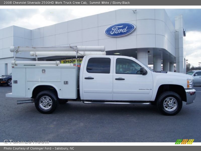 Summit White / Ebony Black 2008 Chevrolet Silverado 2500HD Work Truck Crew Cab