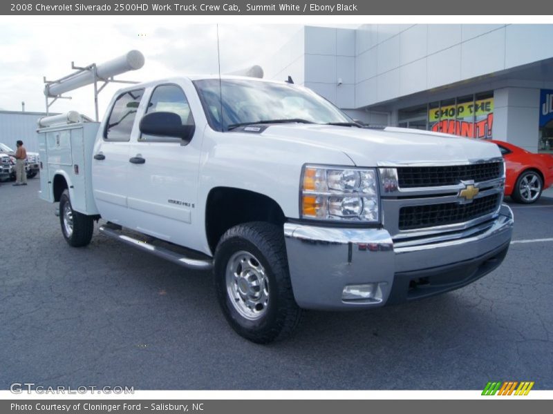 Summit White / Ebony Black 2008 Chevrolet Silverado 2500HD Work Truck Crew Cab