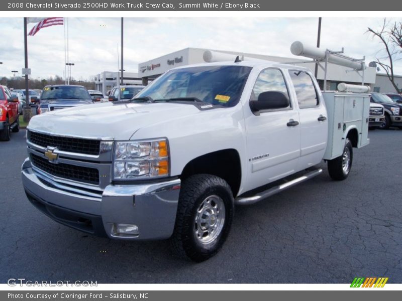 Summit White / Ebony Black 2008 Chevrolet Silverado 2500HD Work Truck Crew Cab