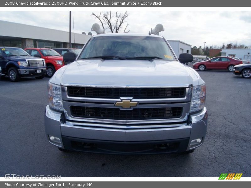 Summit White / Ebony Black 2008 Chevrolet Silverado 2500HD Work Truck Crew Cab