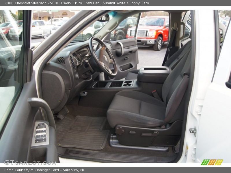 Summit White / Ebony Black 2008 Chevrolet Silverado 2500HD Work Truck Crew Cab