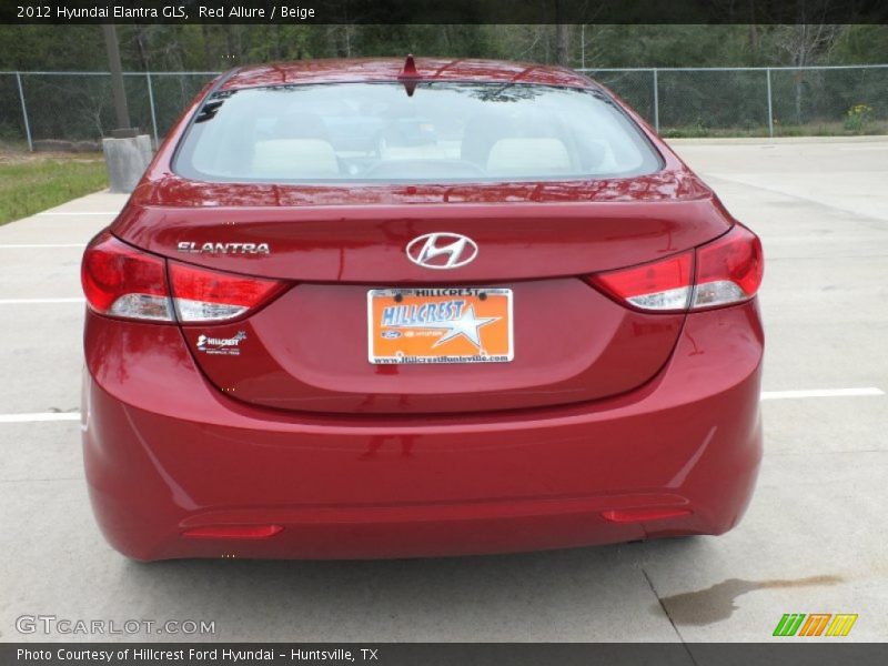 Red Allure / Beige 2012 Hyundai Elantra GLS