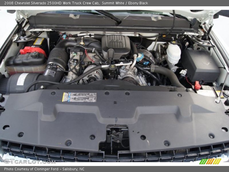 Summit White / Ebony Black 2008 Chevrolet Silverado 2500HD Work Truck Crew Cab