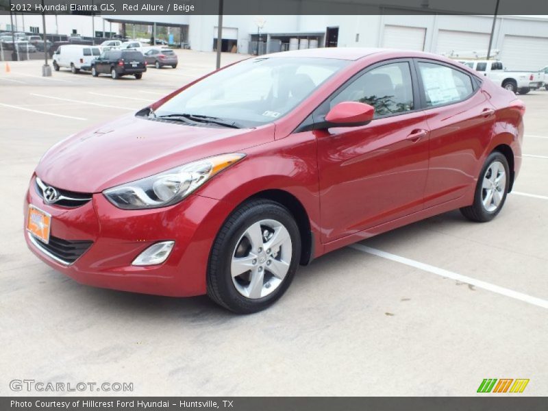 Red Allure / Beige 2012 Hyundai Elantra GLS