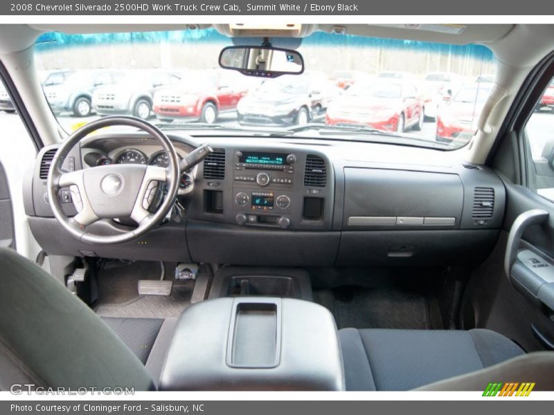 Summit White / Ebony Black 2008 Chevrolet Silverado 2500HD Work Truck Crew Cab