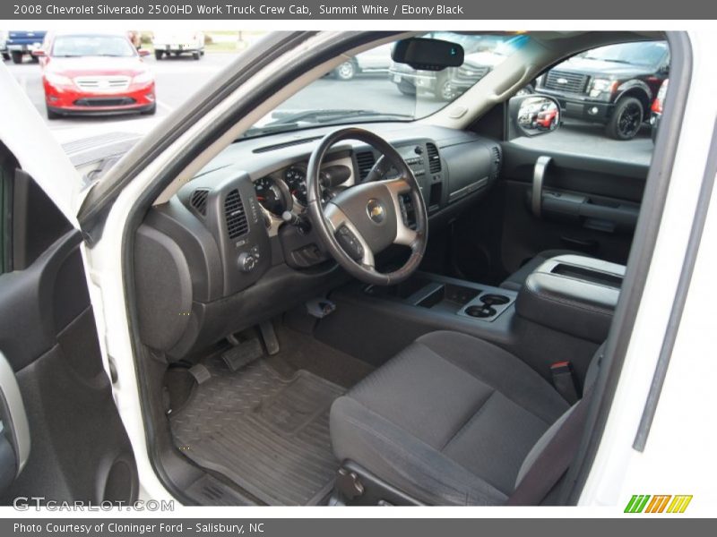Summit White / Ebony Black 2008 Chevrolet Silverado 2500HD Work Truck Crew Cab