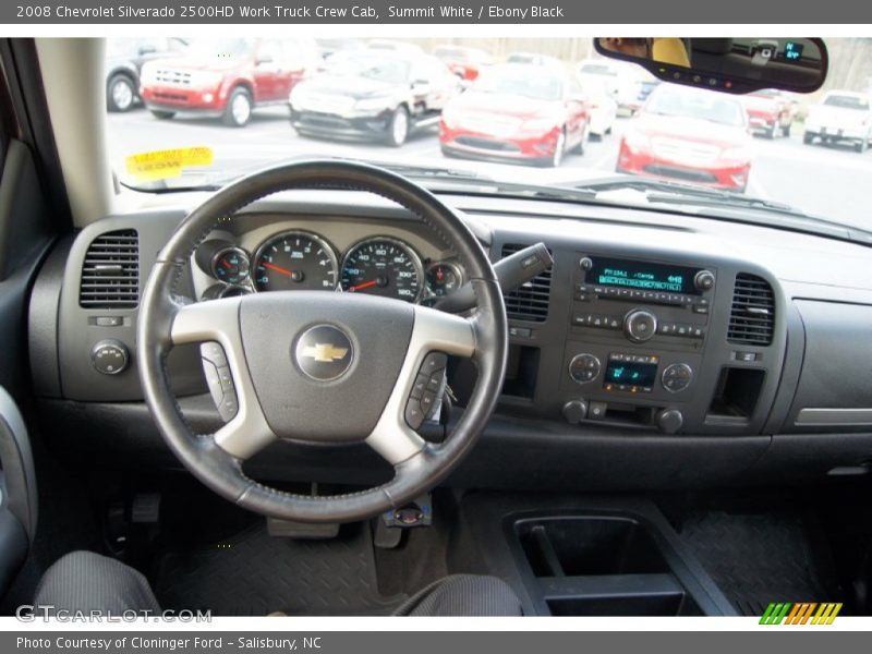 Summit White / Ebony Black 2008 Chevrolet Silverado 2500HD Work Truck Crew Cab
