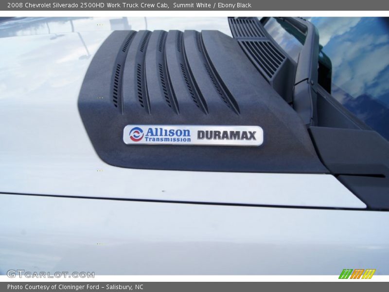 Summit White / Ebony Black 2008 Chevrolet Silverado 2500HD Work Truck Crew Cab