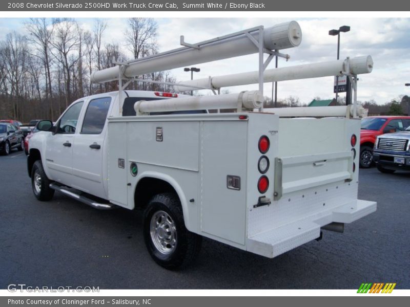Summit White / Ebony Black 2008 Chevrolet Silverado 2500HD Work Truck Crew Cab