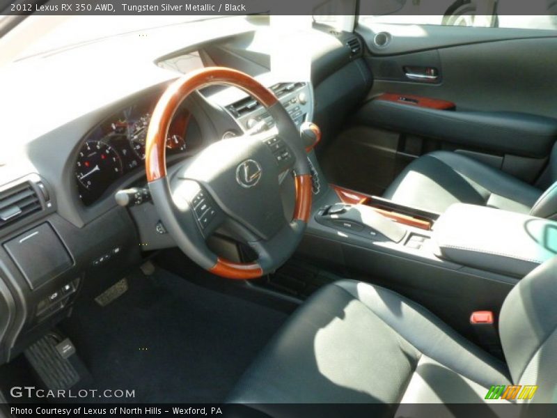 Tungsten Silver Metallic / Black 2012 Lexus RX 350 AWD