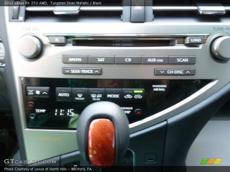 Tungsten Silver Metallic / Black 2012 Lexus RX 350 AWD