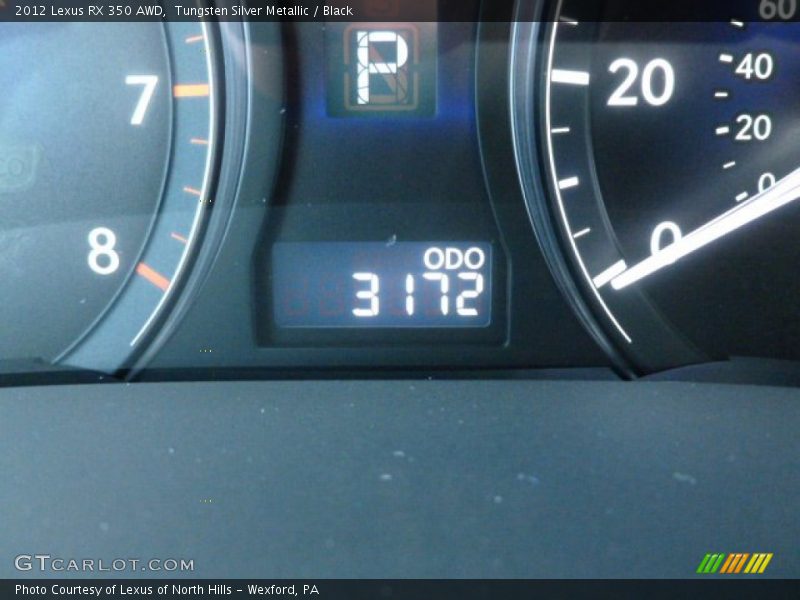 Tungsten Silver Metallic / Black 2012 Lexus RX 350 AWD