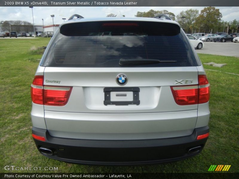 Titanium Silver Metallic / Tobacco Nevada Leather 2009 BMW X5 xDrive48i